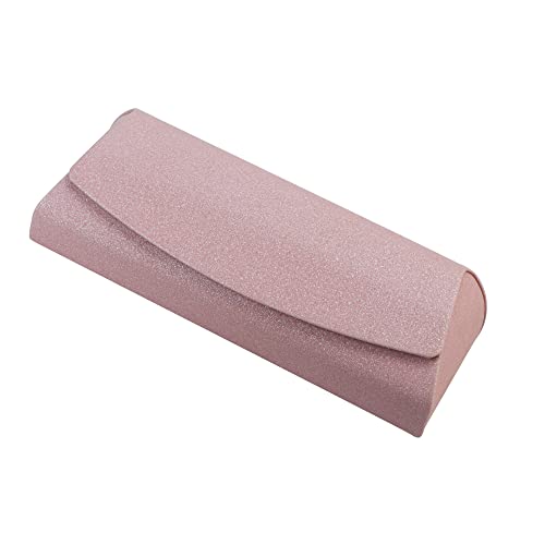 LifeArt Eyeglass Case Hard Shell, Portable Sunglass Case for Women and Men, fashionable PU Leather Eyeglass Case, Lightweight - color: 643_lxy_(pink)