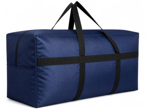 DoYiKe Extra Large Storage Duffle Bag with Zippers and Handles, Big Foldable Duffle Bag for Travel - color: Blue, size: xlarge - 38"l x 11.8"w x 23"h
