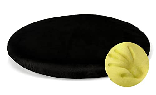 Sigmat Memory Foam Seat Cushion Anti-Slip Soft Round Stool Cushion Chair Pad 13 Inch Black - color: Black, size: 13 Inch