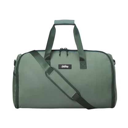 Halfday Convertible 2-in-1 Garment Duffel Weekender Bag 40L: Wrinkle-Free Travel (Hanging Suit Compartment, Shoe Pockets, Trolley Sleeve), Durable & Water-Resistant Carry-on, Cactus - color: Cactus, style: Original, 40l