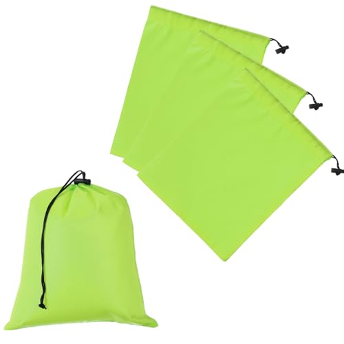 Drawstring Bag with Toggle, Stuff Sack String Waterproof Travel Storage Bags Cinch Stuff Pouch -Fitting for (Gym/Traveling/Hiking/Yoga/Office/Shoes) 12 x 10 & 4 Pack & Light Green - color: Light Green, size: 12 x 10"