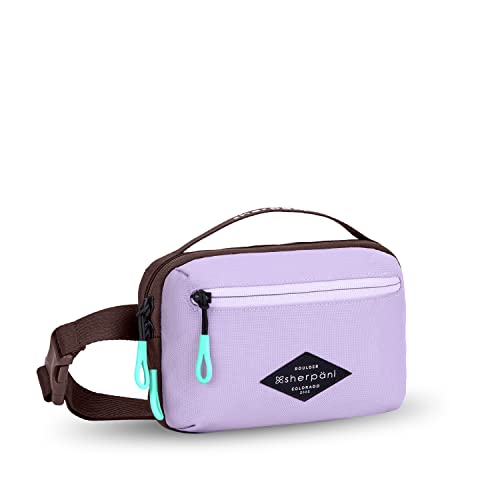 Sherpani Hyk, Small Sling Bag, 1L Belt Bag, Lightweight Travel Fanny Pack, Sling Crossbody Purse with RFID Blocking - color: Lavender