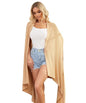 Tencel Cashmere Shawl Wraps for Women,Pashmina Stole Airplane Travel Wool Scarf Blanket Wrap Lightweight UPF 50+ - color: Gingeryellow