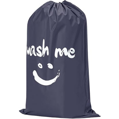 HOMEST XL Laundry Bag 28" x 40", Extra Large Dirty Clothes Organizer Holds 3-4 Loads, Machine Washable Drawstring Laundry Bag for Dorm, Camp, Laundromat, Family, Travel, Gray - color: (1 pack-Wash me)Grey