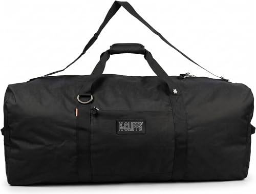 Heavy Duty Cargo Duffel Large Sport Gear Drum Set Equipment Hardware Travel Bag Rooftop Rack Bag - color: Black, size: 36" x 17" x 17"
