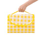 Portable Picnic Blanket, Waterproof Sandproof Foldable Outdoor Mat with Handle for Beach, Camping, Hiking, Travel, and Family Concerts (Yellow) - color: Yellow