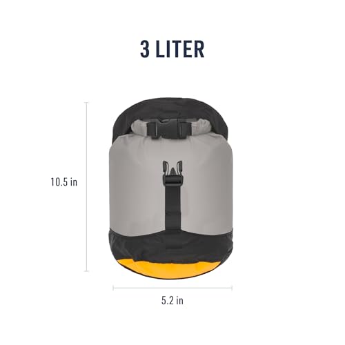 Sea to Summit eVac Ultra-Lightweight Compression Dry Bag, Waterproof Dry Storage, 3 Liter, High Rise Grey - color: High Rise Grey, style: 3 Liter