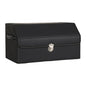 Leather Storage Box Car Trunk Organizer for Trunk SUV Sedan, Leather Foldable Storage Box with Lid (Black 20.9" L*12.2" W*11.8" H) - size: Black 20.9"L*12.2"W*11.8" H