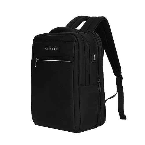 Verage Roll Top Laptop Backpack Waterproof PU Lather Travel Backpack Expandable Work Carry On Backpack for Men Women (Classic Black, One Size) - color: Classic Black