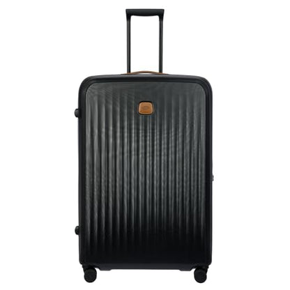Bric's Taormina Ultra-Light Checked Luggage – Expandable Hard Shell Suitcase with TSA Lock, Anti-Tamper Zippers & 360 Spinner Mobility Wheels - 32 Inch, Black - color: Black, size: Checked-Extra Large