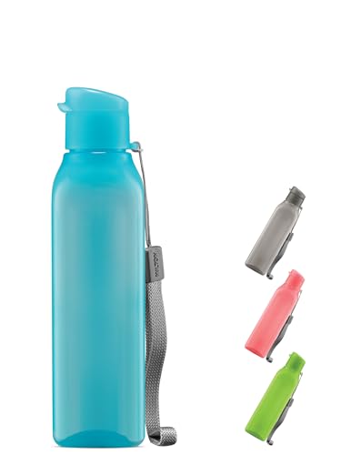 MILTON Travel Water Bottle – 1Pcs Reusable Sports Bottle with Easy Open Close Lid and Leakproof Neck – Food Grade Plastic Water Bottles for Adults and Kids, School, Gym - color: Blue