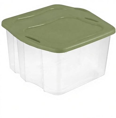 (2 pack) 70 Quart Storage Bin with Lid, Large Plastic Storage Container with Full-Grip Handles & Clear Base, Stackable Tote for Moving, Clothes, Storage - color: 70 Quart Bule (2 Pack)