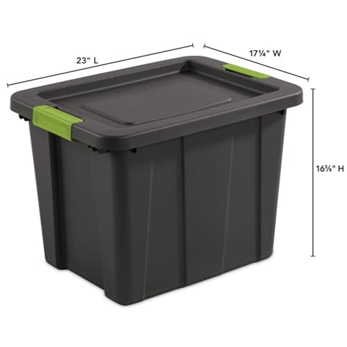 Sterilite 18-Pack Storage Bins with Lids, Heavy Duty Totes, Tuff1, 18 Gallon, Flat Gray - color: Flat Gray, size: 18 Gallon (18 Pack)
