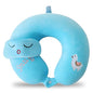 Kids Neck Pillow for Travel with Sleep Eye Mask, Cute Travel Neck Pillow, Memory Foam Flight Sleeping Headrest Pillow for Boys & Girls, Airplane, Train, Car, Home Use - Little Alpaca - color: Little Alpaca