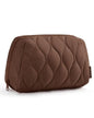 BAGSMART Makeup Bag, Travel Cosmetic Bag, Puffy Padded Make Up Bag for Women, Makeup Organizer Case, Wide-open Pouch Purse, Travel Essentials, Toiletries Accessories Brushes (Coffee Brown) - color: Coffee Brown