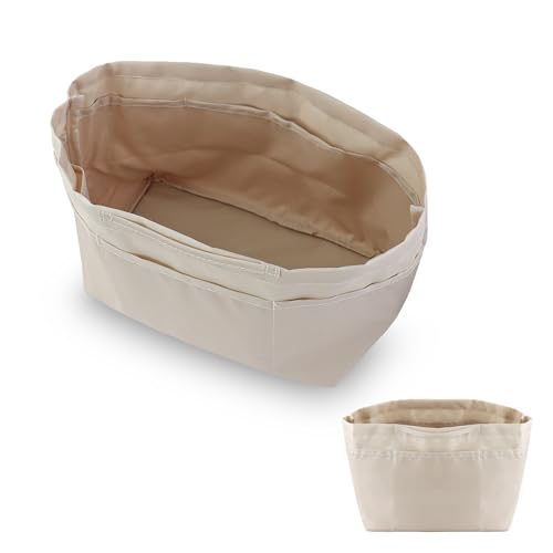 Bag Organizer Insert for Women, 10 Pockets Purse Organizer Insert with handheld for Tote, Bag Organizer Handle Large Capacity - color: B-Beige