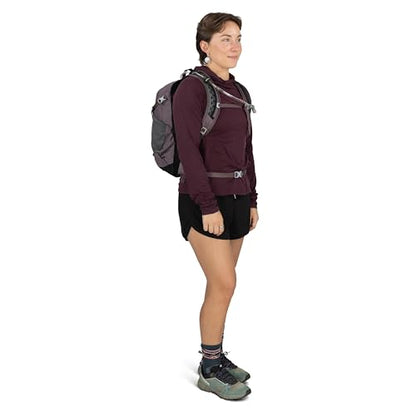 Osprey Sportlite Lightweight Hiking Backpack with Hydraulics Reservoir for Men & Women - Everyday Hydration Travel Bag - color: Graphite Purple, style: 15l