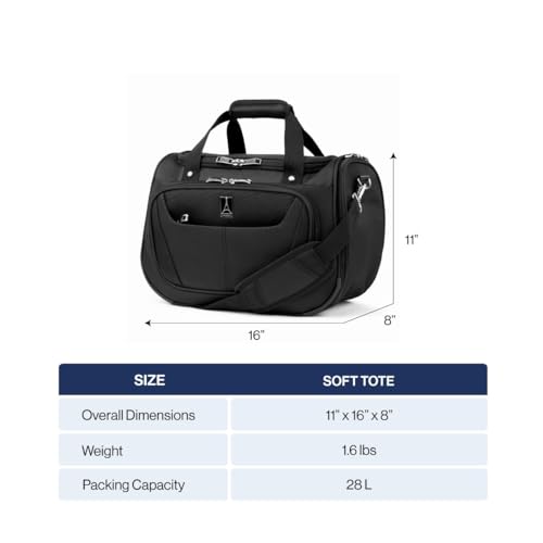Travelpro Maxlite 5 Softside Lightweight Underseat Carry-On Travel Tote, Overnight Weekender Bag - color: Tote Burgundy