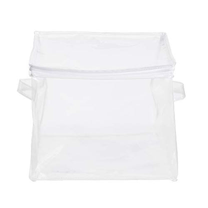 Amazon Basics Clear Zippered Storage Bags for Closet Organization, Stackable Clothing and Linen Storage Containers, 3-Pack - size: 3-Pack