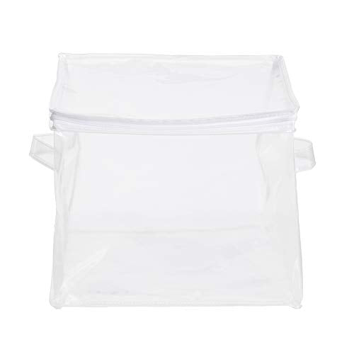 Amazon Basics Clear Zippered Storage Bags for Closet Organization, Stackable Clothing and Linen Storage Containers, 6-Pack - size: 6-Pack