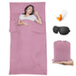 Sleeping Bag Liner,Travel Sheet & Adult Sleep Sack, Camping Sheets Travel Sleep Sack for Backpacking,Hotels & Hostels -Lightweight Single &Double Travel Sheet Camping Sheets - color: Single Dark Pink