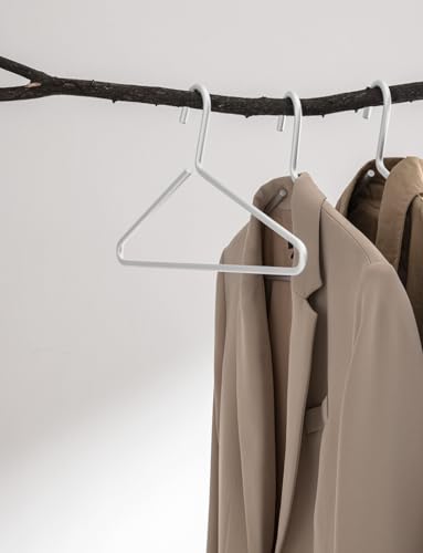 Premium Matte Silvery Aluminum Coat Hangers 6 Piece Set, 16.5” Extra Smooth & Durable Metal Shirt Dress Hanger,Aluminum Alloy Hanger,Clothing Support,Clothing Hang - style: Silver Elegant Hanger（6）