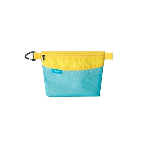 pack all Water-resistant Material Zipper Pouch, Mesh Zipper Bag for Storage, Travel, Office (Small, Blue) - color: Blue, size: Small