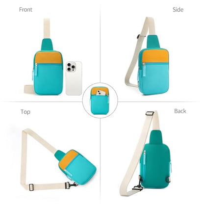 Birthday Gifts for 8 9 10 11 12 Year Old Teens Girls Kids, Fanny Pack Crossbody Bag Sling Belt Bags Purse, Dorm Travel Essentials for Girls Fashion, Preppy Tween Teen Girl Gift Trendy Stuff - color: Blue & Yellow