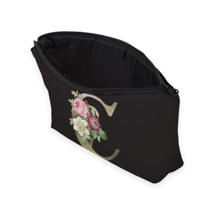 Deanfun Makeup Bag, Bride Bridesmaid A-Z Make Up Bag, Small Personalized Initial Letter 3D Printings Waterproof Cosmetic Bags for Women (C) - color: Letter C