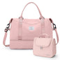 Travel Duffle Bag with Shoe Compartment,Weekender Bags for Women, Carry on Overnight Bag with Toiletry Bag,Gym Duffel Bag with Wet Pocket - color: C-Pink-1032, size: Large