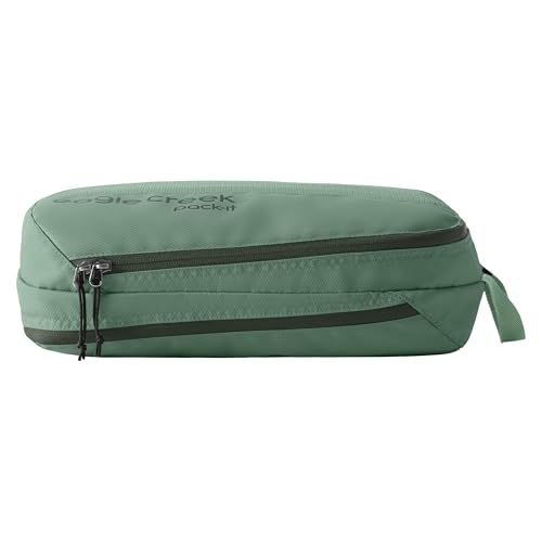 Eagle Creek Pack-It Reveal Clean/Dirty Cube M - Water-Resistant Dual Compartment Packing Cube With Internal Divider for Clean & Dirty Clothes - Travel Essentials - Willow Green - color: Willow Green