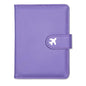 Passport Holder, Travel Wallet Cover with Pen Loop | Cute RFID Blocking Leather Case with Magnetic Closure for Travel Essentials-Purple - color: U-Purple