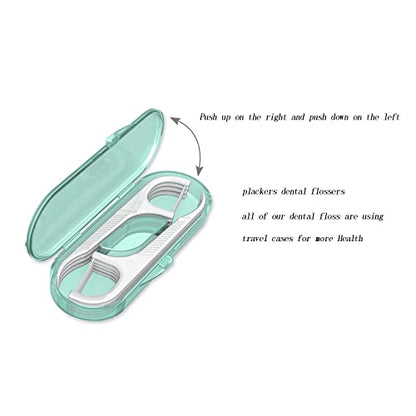Flosser Dispenser Dental Floss Case Travel Floss Professional Toothpicks Sticks with Travel Case Superfine Floss Picks Dental Picks for Teeth Cleaning