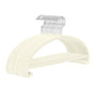MIZGI 50 Pack Ivory Velvet Hangers - No Shoulder Bumps, Heavy Duty Non-Slip Chrome Hooks for Jackets, Coats, Pants - color: Ivory/Upgraded