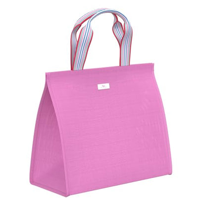 SCOUT Cold Shoulder Cooler Tote - Versatile Two in One Design, Zip-Top Tote Plus Removable Insulated Liner, Perfect for Beach, Pool, Travel - color: Bubblegum
