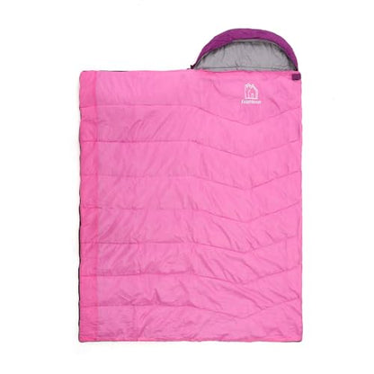 XL Size Upgraded Version of Camping Sleeping Bag 4 Seasons Warm and Cool, Lighter Weight, Adults and Children Can Use Waterproof Camping Bag, Travel and Outdoor Activities - color: Pink Thick, size: 86.6" X 33.46"