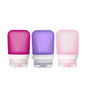 humangear GoToob+ Bottles - Silicone Leak-Proof Travel Tubes for Toiletries, Camping & TSA Carry-On (3-Pack), Small (1.7 fl oz; 53ml), Rose/Lilac/Magenta - color: Rose/Lilac/Magenta, size: 1.7 Ounces