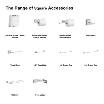 SQUARE FOOT REST - color: Vibrant Brushed Nickel