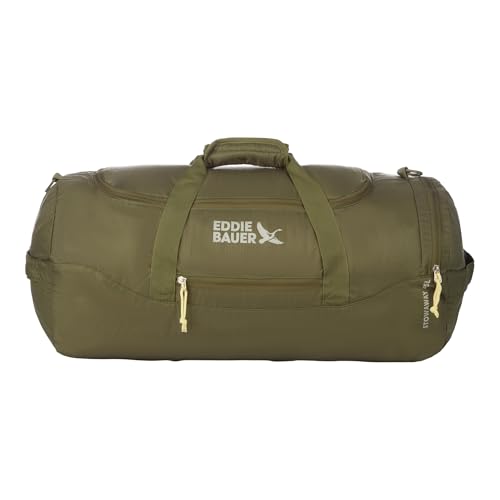 Eddie Bauer Stowaway Packable Duffel Bag | Travel | Foldable | Lightweight | Durable | Ripstop Polyester - color: Irish Green