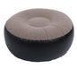 ZJchao Ultra Light Inflatable Flocked Ottoman Compact Round Footrest for Camping Travel Outdoor Lounging - color: Brown