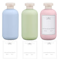 3 PACK Travel Shampoo Bottle, Empty Plastic Squeeze Bottles 6.8oz with Flip Cap, Lotion Container for Toiletries Travel Size Shampoo and Conditioner - color: Blue+Green+Pink, size: 6.8 oz
