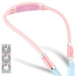 Vekkia Rechargeable LED Neck Reading Light, Book Lights for Reading in Bed, 3 Brightness Levels, Flexible Soft Silicone Arms Comfortable Wear, Long Lasting, Perfect for Craft & Knitting, Pink - color: Pink