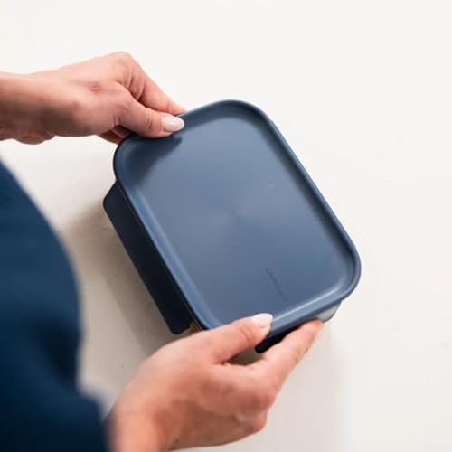 LocknLock Tritan Plastic Bisfree Modular Plus Food Storage Container Set, Lunch, Meal Prep, Stackable, BPA-Free, Leakproof, Freezer-Safe, 10 Pieces, 5 Boxes and 5 Lids, Navy, 910ml - color: Navy, size: 10 set (5 containers & 5 Lids), 910 ml