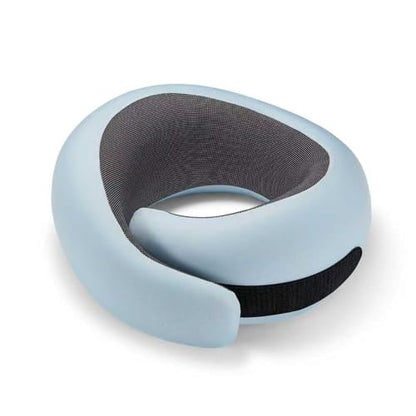Travel Neck Pillow for Airplanes, Premium Memory Foam Neck Pillow with Ergonomic 360° Support, Travel Essentials for Plane, Car, Train and Home, Max Blue