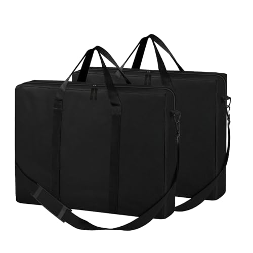 SIRUITON 2Pack Folding Table Storage Bag, Portable 600D WaterProof Carry Bag for Folding Picnic/Camp Tables with Reinforcing Plate & Shoulder Strap, 24" D x 24" W x4.5 H Fits 4FT Tables - size: 2p - 4ft Folding Tables Bag