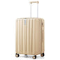 Hanke 24 Inch Expandable Checked Luggage Lightweight PC Hard Shell Luggage Suitcases with Wheels Travel Luggage Rolling Large Suitcase Travel Luggage Bag for Go to University.(Cuba Sand Pink) - color: Cuba Sand, size: Expandable 24 Inch