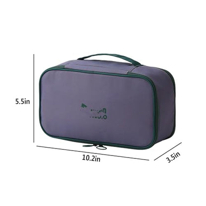 Multifunctional Travel Underwear Organizer Bag Dopamine Lingerie Socks Storage Case Portable Packing Cube,Grape Purple - color: Grape Purple 12#