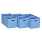 Household Essentials 6 ct Open Fabric Cube Storage Bins, Carolina Blue - color: Carolina Blue, size: 11” L x 11” W x 11” H