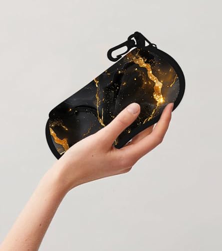 Sunglasses Case Soft Glasses Cases for Women Pouch Eyeglass Bag Eye Glass Kids Girls Sun Glasses Cute Kawaii - color: Marble Black
