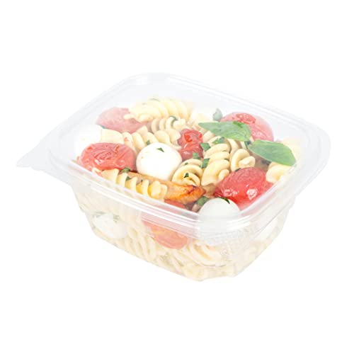 Restaurantware Thermo Tek 16 Ounce Deli Food Containers 100 Anti-Fog Hinged Lid Containers - Freezable Rectangle Clear Plastic To Go Food Containers Disposable - size: 16 oz